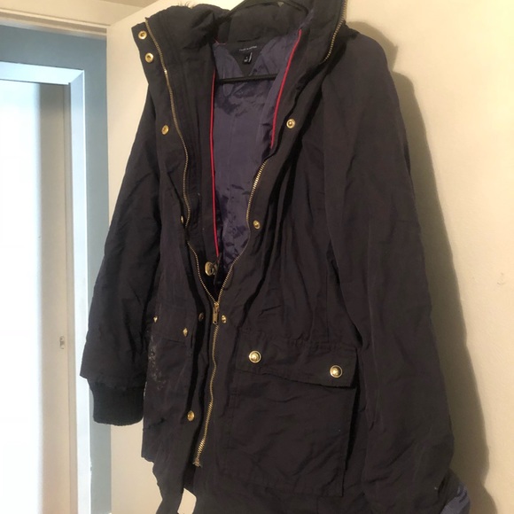 Tommy Hilfiger Navy Winter Coat - Picture 2 of 5